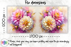 Alcohol Ink Floral Mug Wrap | Spring Flowers Mug Print Product Image 2