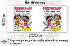 Sarcastic Coffee Mug Wrap, Friendship Funny Quote Print Product Image 2