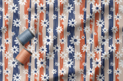 Daisies Seamless Patterns, Rustic Daisy Floral Digital Paper Product Image 2