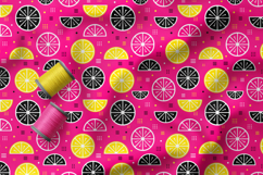 Vibrant Lemon Seamless Patterns, Neon Citrus Digital Paper Product Image 2