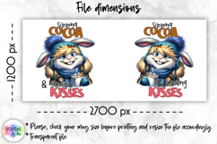 Cute Winter Animals Mag Wrap, Hot Cocoa Mug Wrap PNG Product Image 2