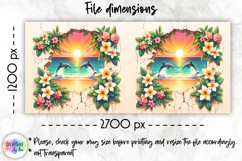 3D Tropical Sunset Beach Mug Wraps, Summer Mug Prints Product Image 2