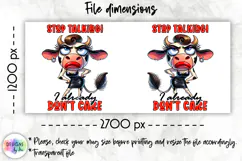 Sassy Cow Mug Wrap Sublimation, Funny Quote Mug Print Product Image 2