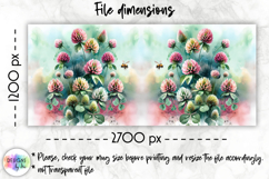 Lucky Clover St Patrick Mug Wrap, Watercolor Floral Shamrock Product Image 2