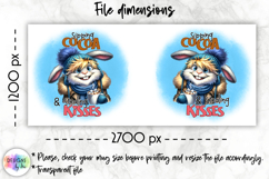 Cute Winter Animals Mag Wrap, Hot Cocoa Mug Wrap PNG Product Image 3