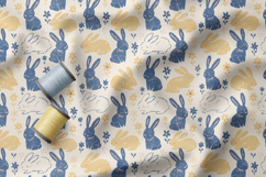 Playful Easter Bunny Seamless Patterns, Easter Digital Paper Product Image 3