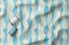 Ocean Blue Stripes Seamless Patterns, Coastal Digital Paper Product Image 3