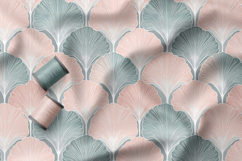 Art Deco Ginkgo Floral Seamless Patterns, Modern Floral Product Image 3