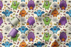 Cute Halloween Monsters Pattern, Zombie Kids Collection Product Image 3