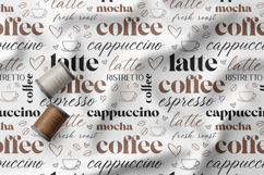 Coffee Lover Seamless Pattern, Coffeehouse Typography Product Image 3