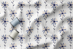 Daisies Seamless Patterns, Minimal Boho Floral Digital Paper Product Image 3