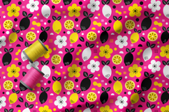 Vibrant Lemon Seamless Patterns, Neon Citrus Digital Paper Product Image 4