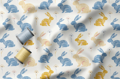 Playful Easter Bunny Seamless Patterns, Easter Digital Paper Product Image 4