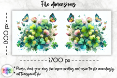 Lucky Clover St Patrick Mug Wrap, Watercolor Floral Shamrock Product Image 4