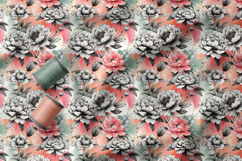 Watercolour Peonies Seamless Floral Patterns Product Image 4