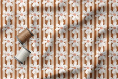 Terracotta Daisy Seamless Patterns, Boho Floral Neutral PNG Product Image 5