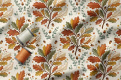 Autumn Oak Leaf Seamless Patterns Digital Paper Product Image 5