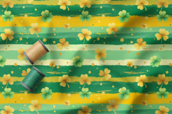 St Patrick Seamless Patterns, Shamrocks and Brushstroke Product Image 5