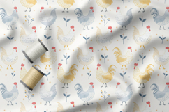 Rustic Rooster Seamless Pattern Collection Farmhouse Style Product Image 5