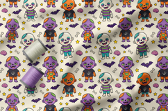 Cute Halloween Monsters Pattern, Zombie Kids Collection Product Image 5