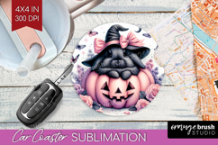Rabbit Halloween Car Coaster Coquette Coaster PNG Product Image 1