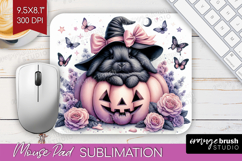 Rabbit Halloween Mouse Pad Sublimation Coquette Mousepad PNG Product Image 1