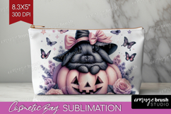 Rabbit Halloween Cosmetic Bag Coquette Makeup Bag PNG Product Image 1