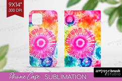 Tie Dye Phone Case PNG - Rainbow Case PNG Sublimation Product Image 1