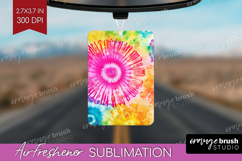 Tie Dye Air Freshener PNG - Rainbow PNG Sublimation Product Image 1
