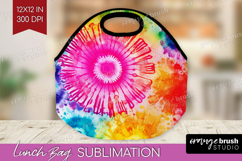Tie Dye Lunch Bag - Rainbow Lunch Bug PNG Sublimation Product Image 1