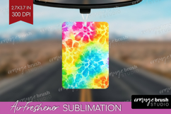 Tie Dye Air Freshener PNG - Rainbow PNG Sublimation Product Image 1