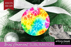 Tie Dye Ornament PNG - Rainbow PNG Sublimation Product Image 1