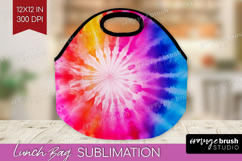 Tie Dye Lunch Bag - Rainbow Lunch Bug PNG Sublimation Product Image 1