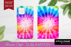 Tie Dye Phone Case PNG - Rainbow Case PNG Sublimation Product Image 1