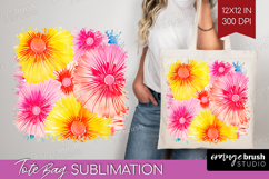 Tie Dye Tote Bag - Rainbow Tote Bag PNG Sublimation Product Image 1