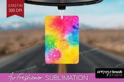Tie Dye Air Freshener PNG - Rainbow PNG Sublimation Product Image 1