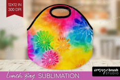 Tie Dye Lunch Bag - Rainbow Lunch Bug PNG Sublimation Product Image 1