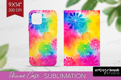 Tie Dye Phone Case PNG - Rainbow Case PNG Sublimation Product Image 1