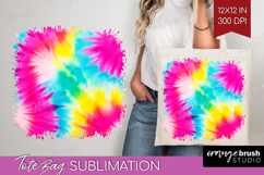 Tie Dye Tote Bag - Rainbow Tote Bag PNG Sublimation Product Image 1