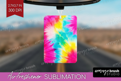 Tie Dye Air Freshener PNG - Rainbow PNG Sublimation Product Image 1