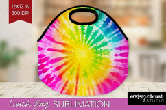 Tie Dye Lunch Bag - Rainbow Lunch Bug PNG Sublimation Product Image 1