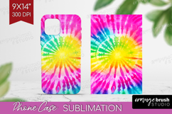 Tie Dye Phone Case PNG - Rainbow Case PNG Sublimation Product Image 1