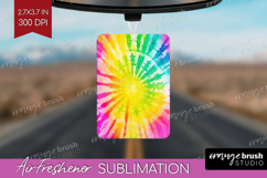 Tie Dye Air Freshener PNG - Rainbow PNG Sublimation Product Image 1