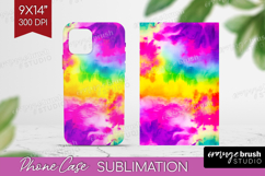 Tie Dye Phone Case PNG - Rainbow Case PNG Sublimation Product Image 1