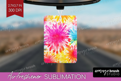 Tie Dye Air Freshener PNG - Rainbow PNG Sublimation Product Image 1