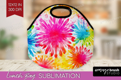 Tie Dye Lunch Bag - Rainbow Lunch Bug PNG Sublimation Product Image 1