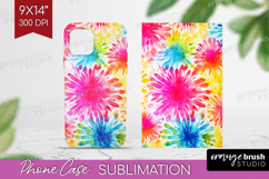 Tie Dye Phone Case PNG - Rainbow Case PNG Sublimation Product Image 1