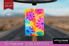 Tie Dye Air Freshener PNG - Rainbow PNG Sublimation Product Image 1