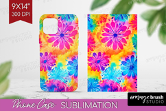 Tie Dye Phone Case PNG - Rainbow Case PNG Sublimation Product Image 1