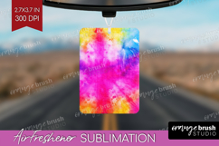 Tie Dye Air Freshener PNG - Rainbow PNG Sublimation Product Image 1